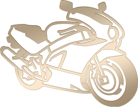 Motocyclette 10 x 13 cm