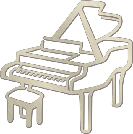 Vleugelpiano 8 x 8 cm - Afbeelding 2