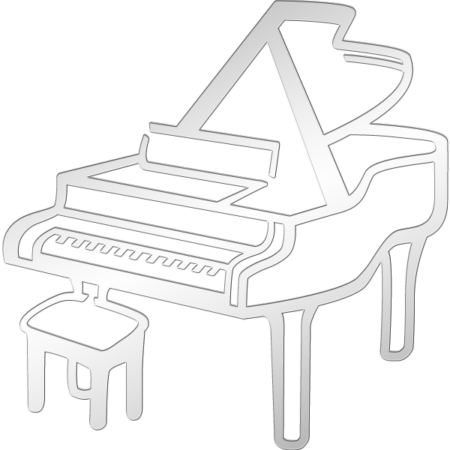 Vleugelpiano 8 x 8 cm - Afbeelding 3