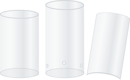 Cylindric-glass with 3 ventilation holes h = 185 mm, d = 90 mm