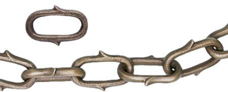Bronzegusskette mit geschlossenen Gliedern pro lfm