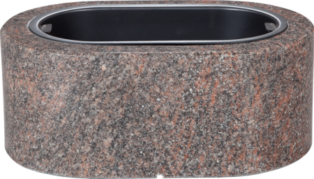 Granite-plantingbowl ARUBA h = 12 cm, 30 x 20 cm + No. 76240 - Image 2