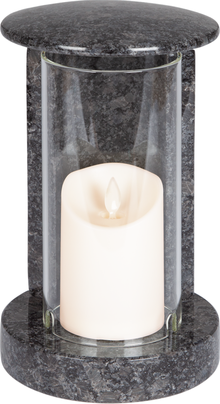 Lanterne en granit avec verre cylindrique ARUBA h=25, d = 14 cm – Image 5