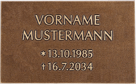 Naamplatje Typ A zonder bord Typ B met bord Lettertype:
