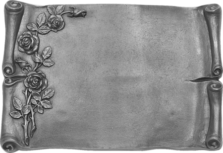 Banderole with rose with raised lettering font no. 10001 - 10099 40 x 30 cm - Image 2