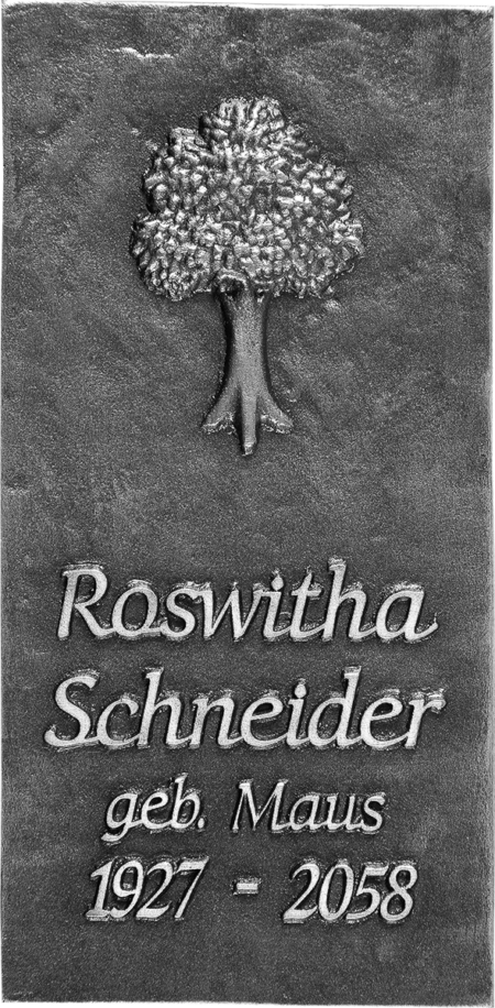 Namenstafel ohne Rand Größe 18 x 9 cm, d = 10 mm mit Motiv T, M, E, K, R, V, S – Bild 2