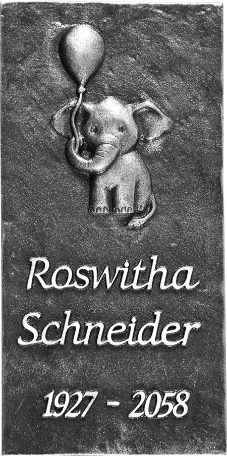 Namenstafel ohne Rand Größe 18 x 9 cm, d = 10 mm mit Motiv T, M, E, K, R, V, S – Bild 3