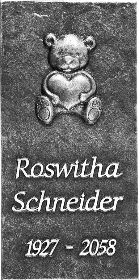 Namenstafel ohne Rand Größe 18 x 9 cm, d = 10 mm mit Motiv T, M, E, K, R, V, S – Bild 9