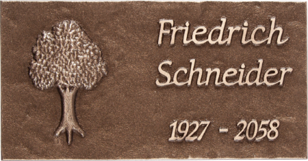 Namenstafel ohne Rand
