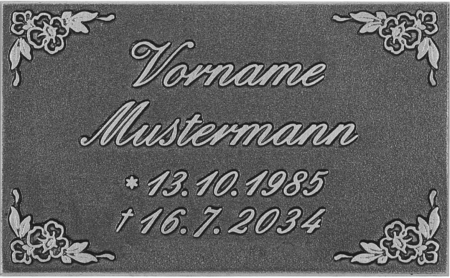 Namenstafel ohne/mit Rand (F) mit Motiv, Mehrtext oder beliebiger Tafelkont – Bild 9