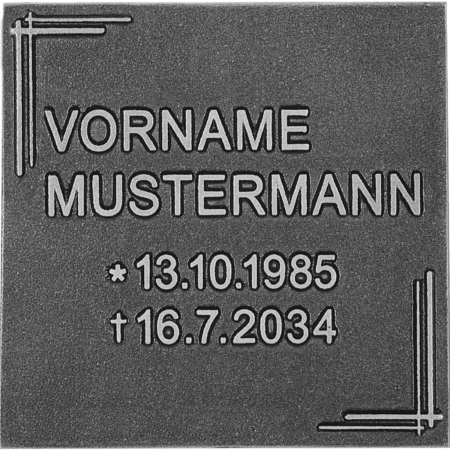 Namenstafel ohne/mit Rand (F) mit Motiv, Mehrtext oder beliebiger Tafelkont – Bild 10