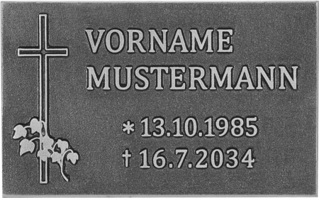 Namenstafel ohne/mit Rand (F) mit Motiv, Mehrtext oder beliebiger Tafelkont – Bild 11