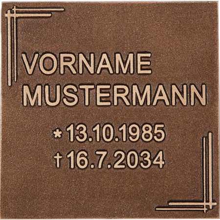 Namenstafel ohne/mit Rand (F) mit Motiv, Mehrtext oder beliebiger Tafelkont – Bild 2