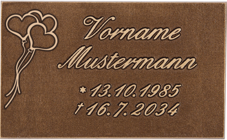 Namenstafel ohne/mit Rand (F) mit Motiv, Mehrtext oder beliebiger Tafelkont – Bild 4
