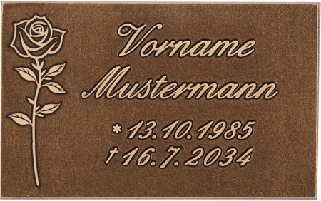 Namenstafel ohne/mit Rand (F) mit Motiv, Mehrtext oder beliebiger Tafelkont – Bild 7