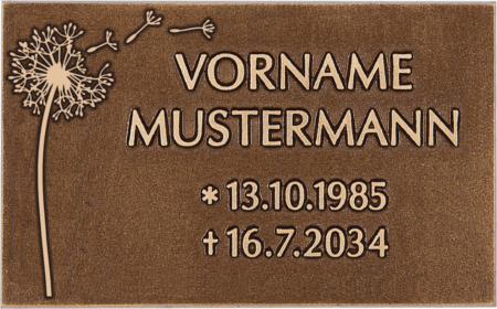 Namenstafel ohne/mit Rand (F) mit Motiv, Mehrtext oder beliebiger Tafelkont – Bild 8