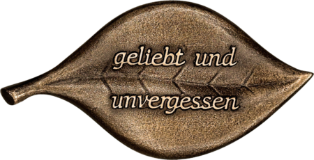 Feuille No. 95601 avec texte "geliebt und unvergessen" 14 x 7 cm links/recht