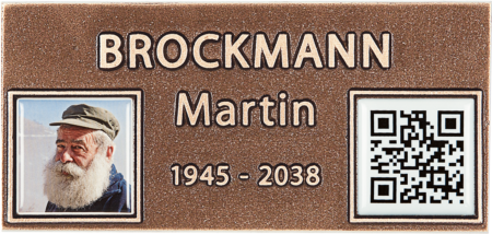 Namenstafel (F) mit Keramikfoto
